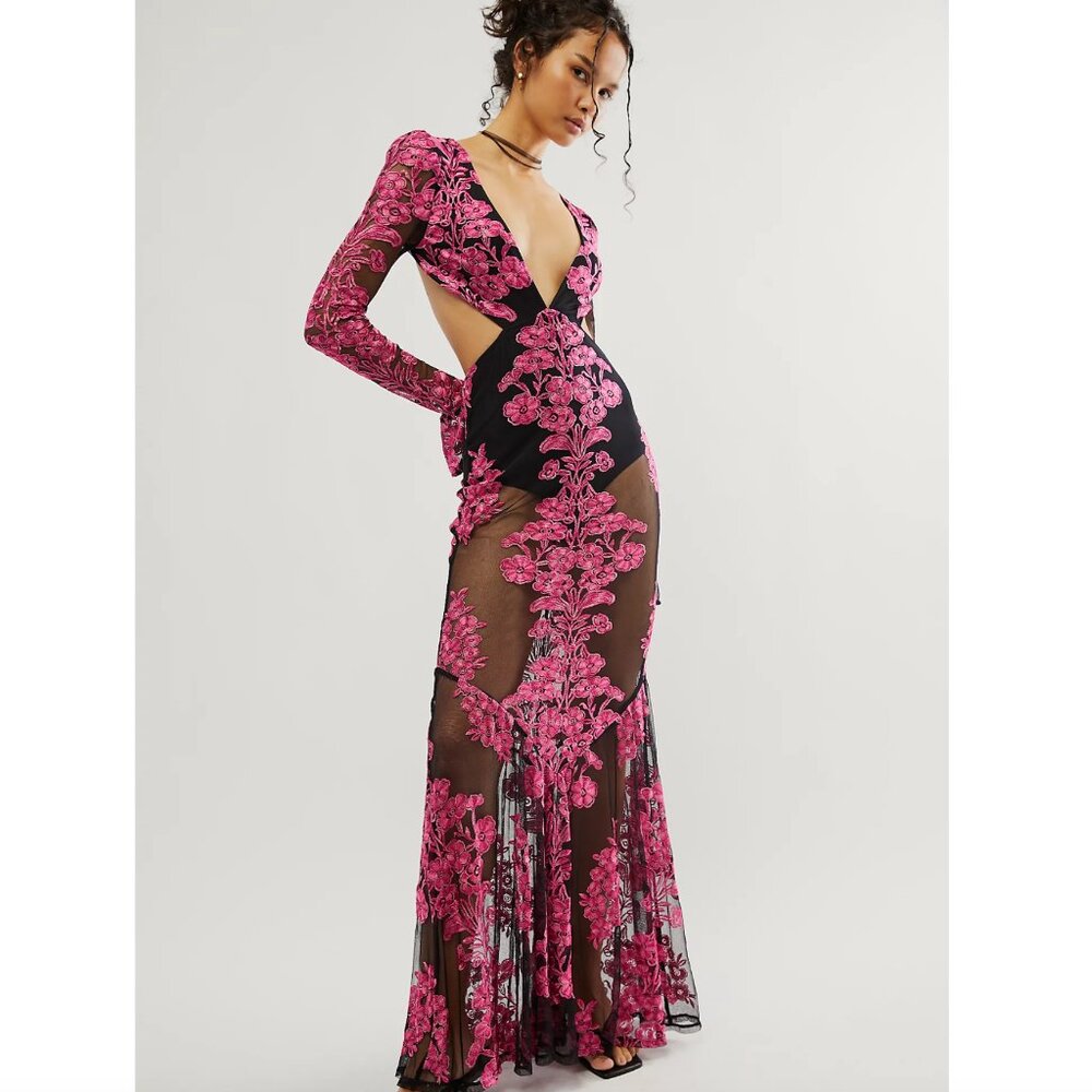 For Love & Lemons Temecula Cut Out Maxi Dress NWT size: S